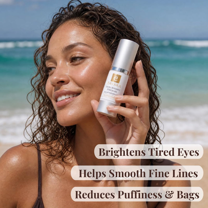 Organic Eye Cream for Dark Circles, Puffiness & Fine Lines, 2-Pack | Natural Under Eye Serum, Hyaluronic Acid, Jojoba Oil, Vitamin E, Aloe Vera, Helps Reduce Fine Lines & Wrinkles 1 Fl Oz (Pack of 2)