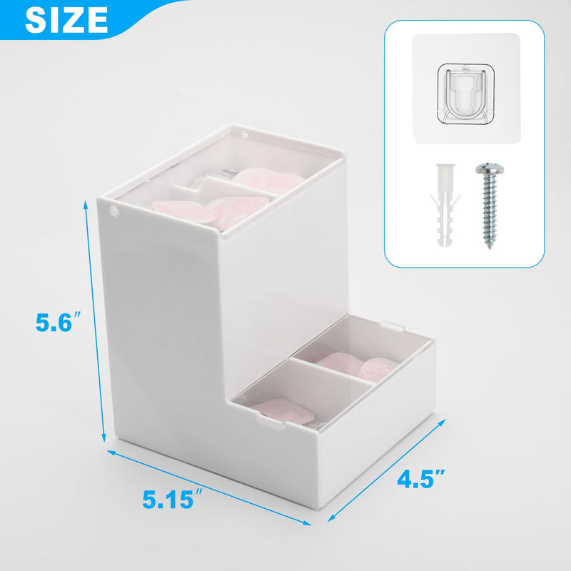 [Australia] - Beautyflier Disposable Daily Contact Lens Dispenser, Desktop and Wall Mounted 2 IN 1- Universal for All Brands, Dispenser, Organizer, & Storage for Contact Lenses, Cosmetic Contact lenses, Case Only White 