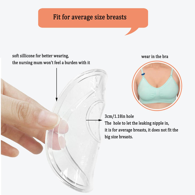 [Australia] - Breast Shells Milk Collector, with a Storage Organizer Box for Breastfeeding Nursing Mum, Collect Leaking Breastmilk,Reusable Silicon Pads, Soft and Skin-Friendly, Easy to Wear,Protect Sore Nipples breast shell with a case 
