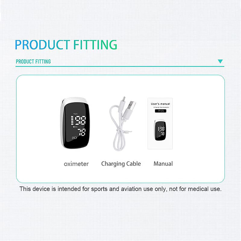 Pulse Oximeter Fingertip, Pulse Oximeter with Rechargeable, Oxygen Meter Finger Pulse Oximeter, Fingertip Blood Oxygen Saturation Monitor Rechargeable, Accurate Fast SpO2 Reading for Sports (White)