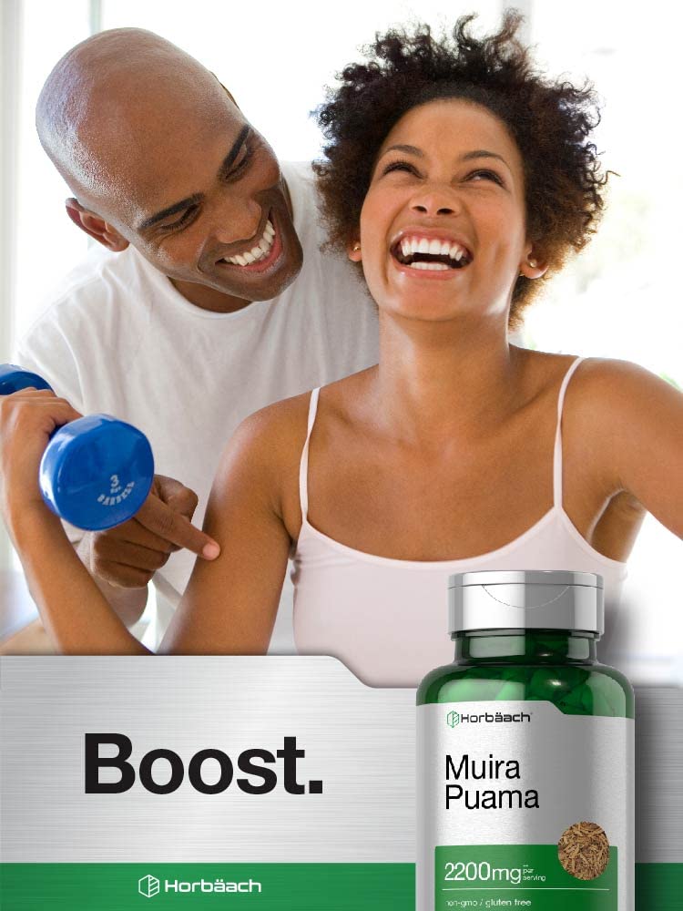 [Australia] - Horb√§ach Muira Puama Root Extract 2200 mg | 90 Capsules | Non GMO, Gluten Free Supplement 