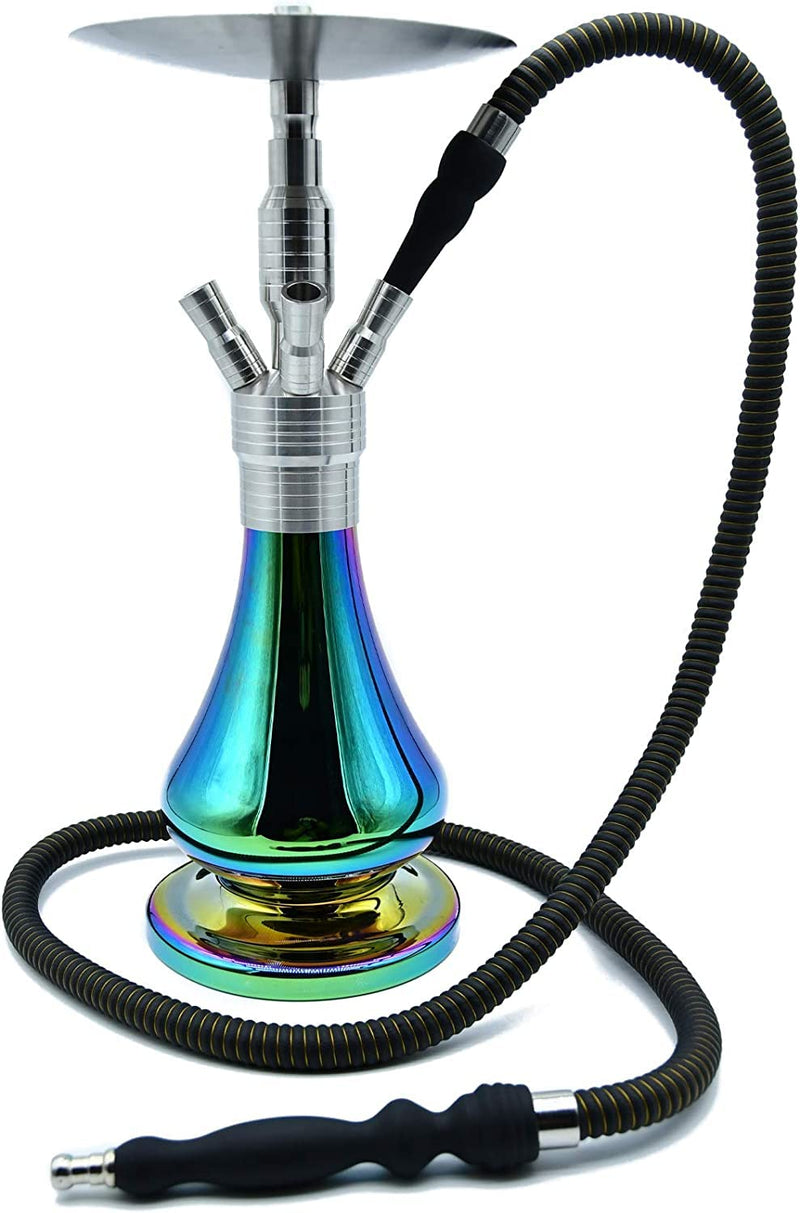 [Australia] - Hookah Hose Shisha Hose Washable Soft Touch Rubber Handle Alloy Tip Leather Wrapped 60'' Shisha Hookah Hose Perfect Fit Hookah Set (Black) Black 
