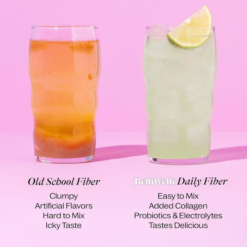 [Australia] - Daily Fiber Supplement Packets with Collagen, Probiotics & Electrolytes | Single Serve Packets for Gut Health, Digestion & Debloating | Variety | 10 Count 