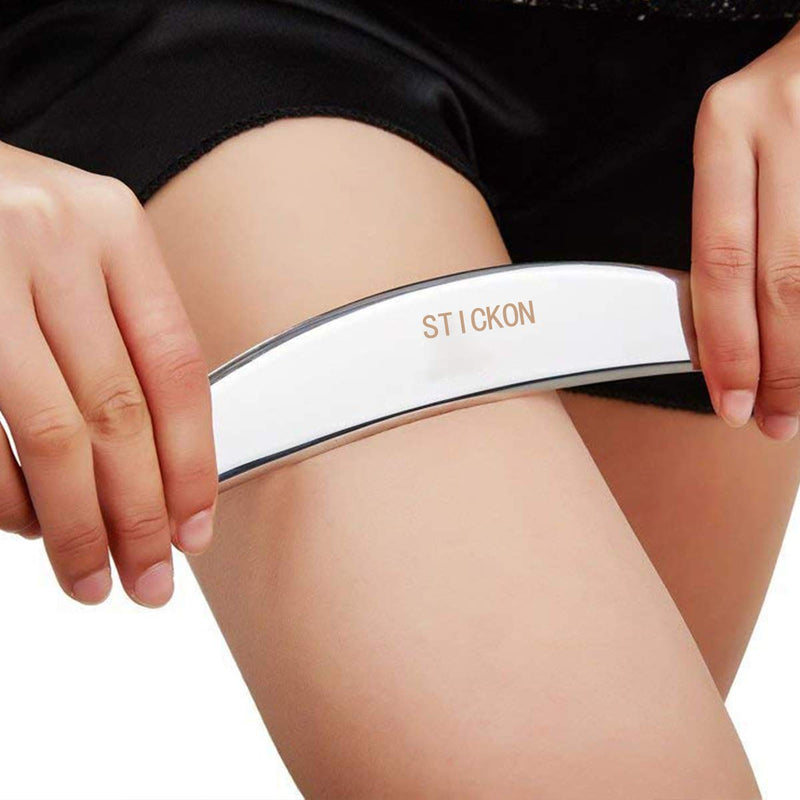 [Australia] - STICKON Stainless Steel Gua Sha Scraping Massage Tool IASTM Tools Great Soft Tissue Mobilization Tool (Sickle Shape) 8x1.7 Inch (Pack of 1) 