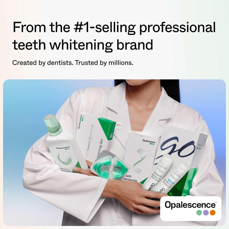 Opalescence Go Teeth Whitening Trays 15% Hydrogen Peroxide - Mint - 4648-1 | Fast Results (1 Packs / 4 Treatments) Dentist Developed - Low Sensitivity - Gentle on Enamel - by Ultradent Products USA Original 1 Count (Pack of 4)