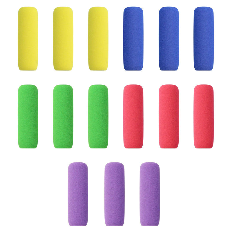 [Australia] - Pencil Grip Soft Foam Pencil Grips for Handwriting 1.5 Inch Comfort Pencil Holder for Writing Aid 5 Color (15 Pcs Classics) 15 Pcs Classics 