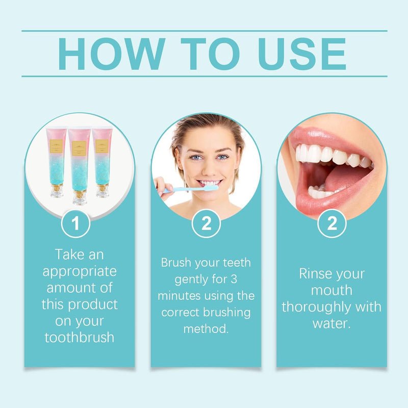 2PCS Niacinamide Whitening Toothpaste-Probiotic Whitening Toothpaste, Intense Triple Whiten, Fluoride-Free, Gentle Mint, Breath Freshening (2pcs) 2pcs