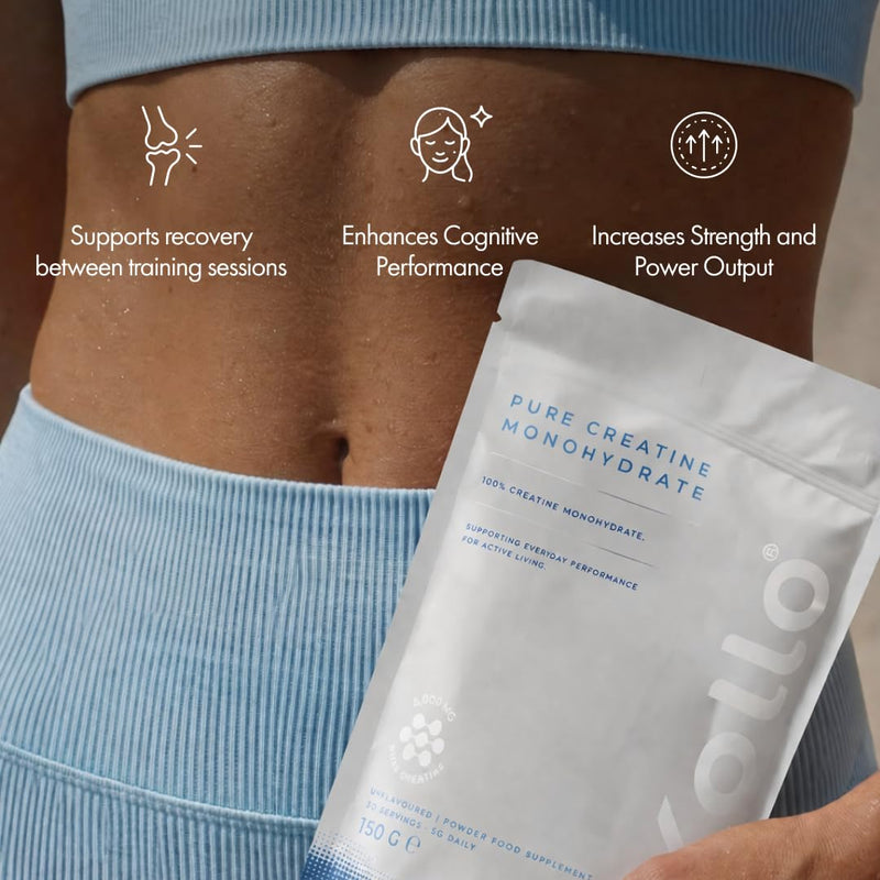 Kollo Creatine Monohydrate Powder – 150g (30 Servings) Pure Creatine Monohydrate Powder for Strength & Performance – Micronized Creatine Powder for Muscle Growth, Energy & Recovery 150 gm (Pack of 1)