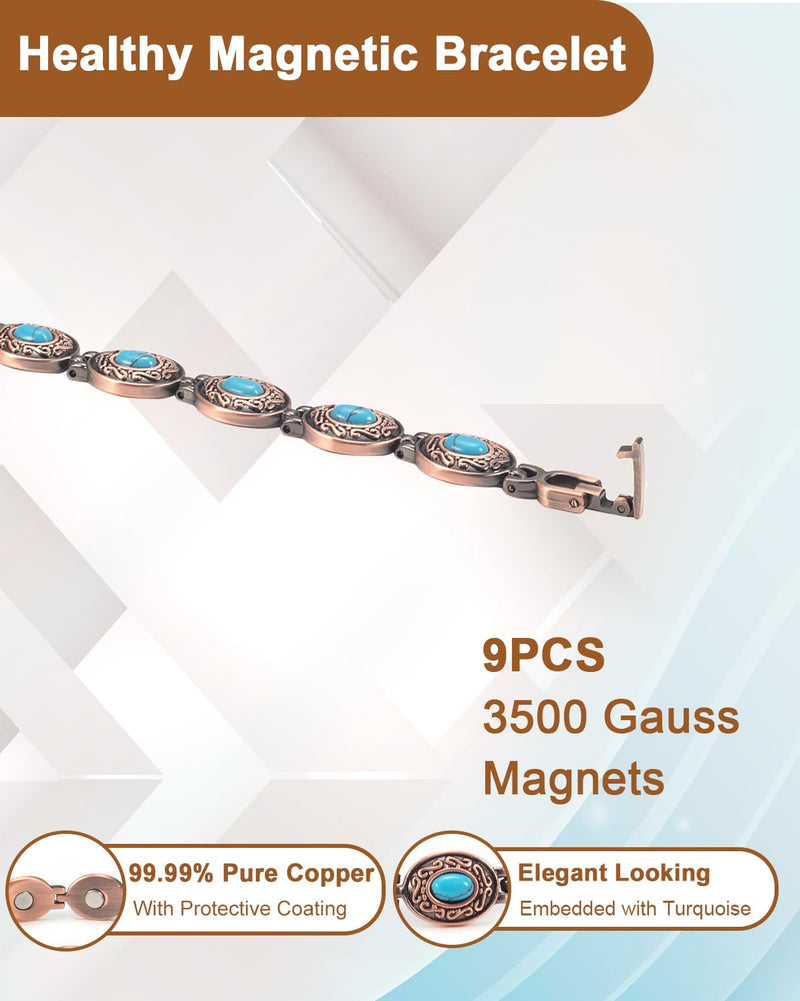 [Australia] - Copper Bracelet for Women, Magnetic Jewelry with Magnet 