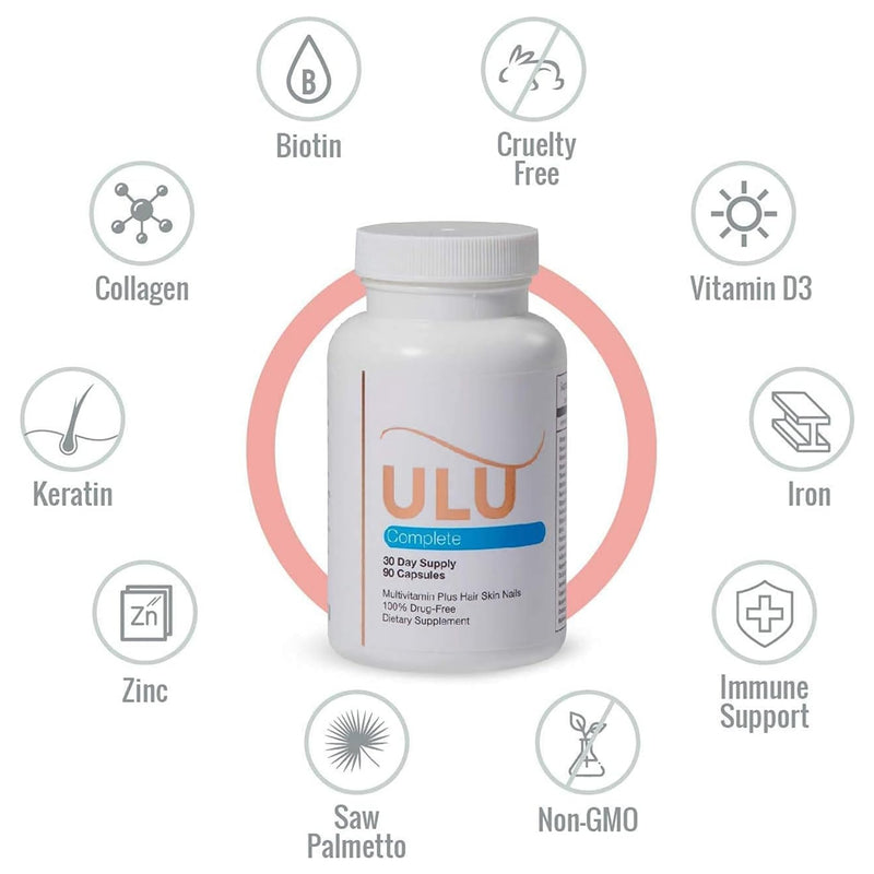 Complete Multivitamin for Men & Women - Hair, Nails and Skin Vitamins for Women - Biotin, Collagen, Keratin, & More - 180 Capsules (60-Day Supply) 60 Day Supply - 180 Capsules