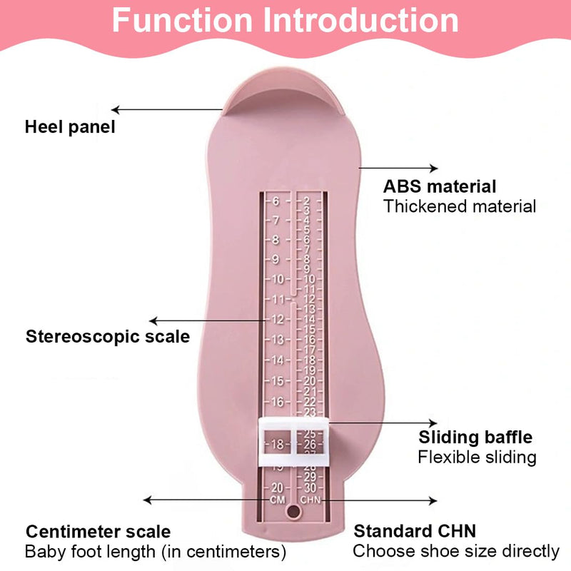 [Australia] - YATEICBC 2 pieces baby foot length ruler tool, baby foot measuring device + 1 soft ruler, foot measuring device, foot measuring device for children, children's ruler measuring tool, shoe size measuring ruler, foot measuring device set 