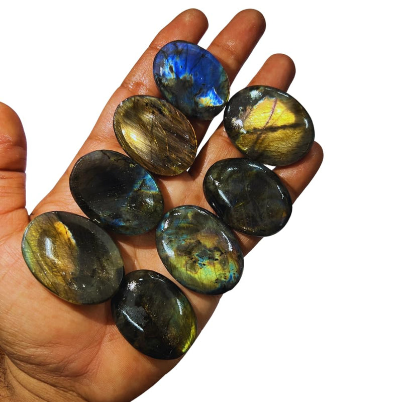 [Australia] - Labradorite Worry Stones ‚Äì Crystal Thumb Worry Stone for Anxiety, Stress ‚Äì Relaxing and Soothing Balance Stones for Meditation, Stress Relief ‚Äì Healing Stones and Crystals for Men and Women Labradorite 