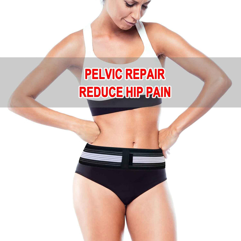 Pelvic Support Belt, Sacroiliac Si Joint Hip Belt Adjustable Hip Belts Braces Support Belts for Women Men for Lower Back Pain Hips Pain Relief Sciatica Pelvis Lumbar Pains (Long) Long