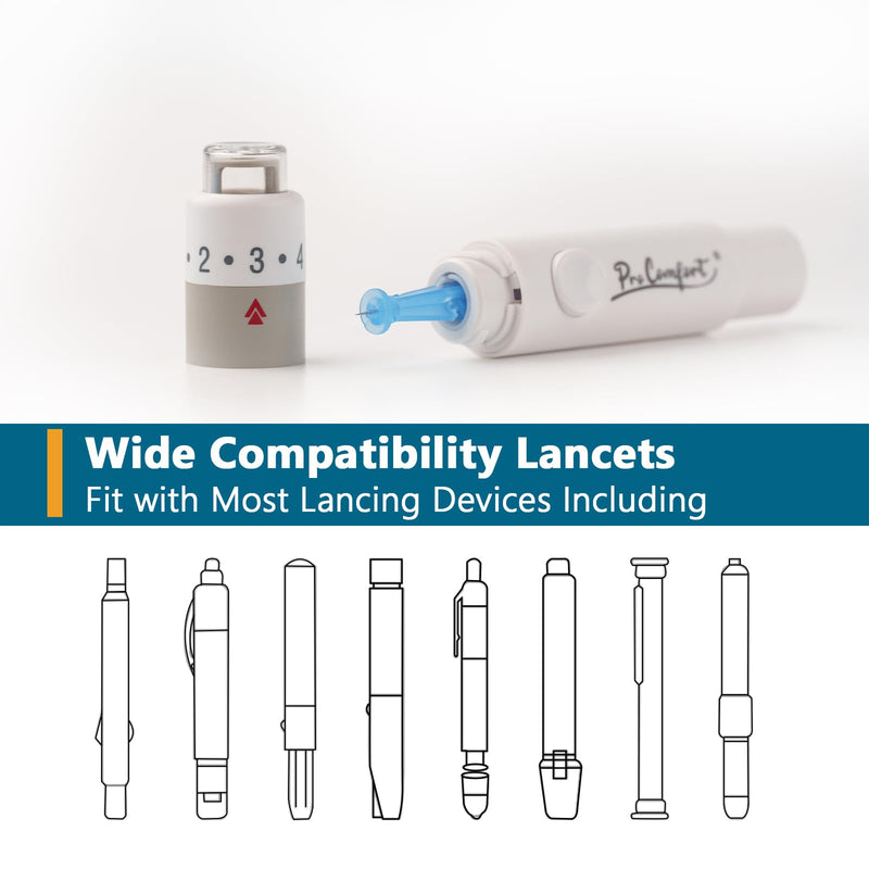 [Australia] - Twist Top Lancets for Lancing Devices, 110 Count, 30 Gauge Lancets for Blood Sugar Test, Diabetic Lancets, Blue, 110 PCS 