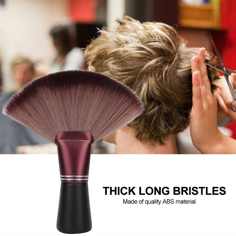 [Australia] - Fan Shape Hairdresser Neck Brush, Neck Duster Brush Soft Barber Hair Cutting Brush Hair Sweep Brush, Hair Clippings Remove Brush Flat Base[#1] 