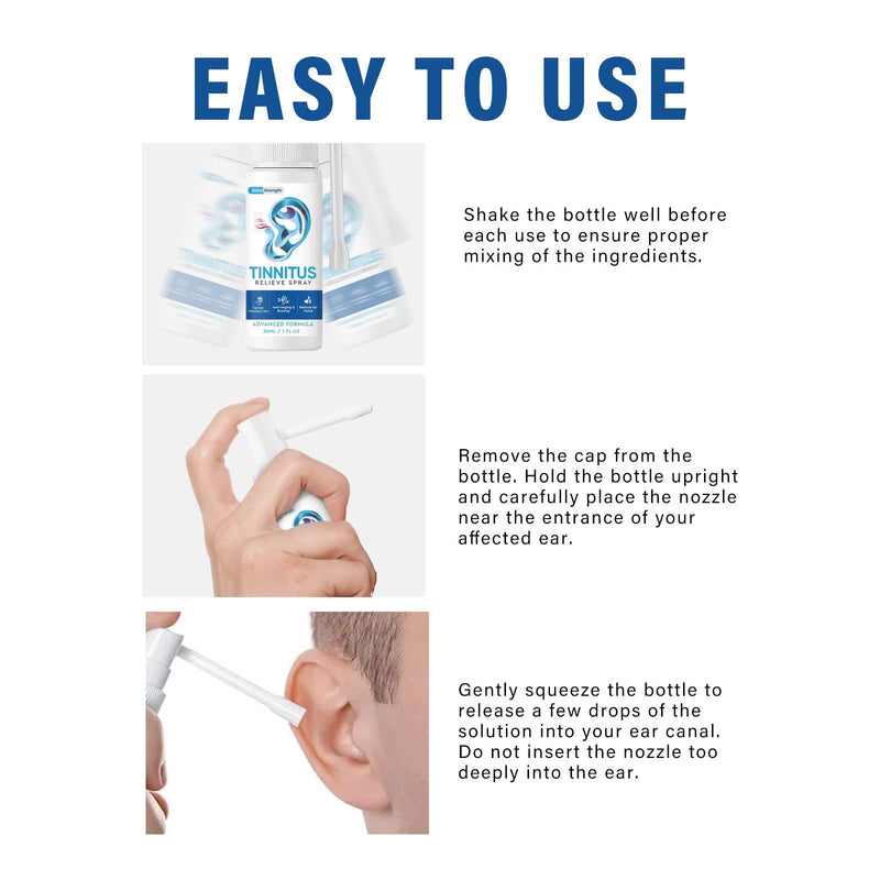 [Australia] - Tinnitus Relief for Ringing Ears, Natural Tinnitus Relief Spray, Tinnitus Treatment for Ear Noise & Tinnitus Interference, Improves Hearing for Women Men Blue/Tinnitusreliefspray 