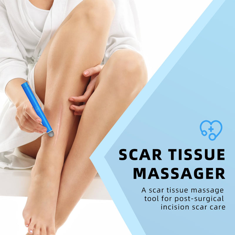 [Australia] - Mini Massager，Mini Massage Gun for Hand Therapy & Neck Shoulder Muscle Pain Relief, Quiet & Portable Soften Scar Tissue Massager, Travel & Office Use Blue 