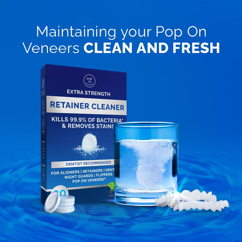 [Australia] - Retainer Cleaner Tablets for Invisalign Approved for Ultrasonic Cleaners - 30 Denture Cleaning Tablet for Aligners, Night Guard, Mouth Guard - Denture Cleaners Tablet 1-Month Supply 30 Count (Pack of 1) 