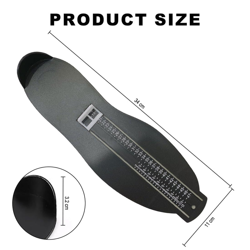 [Australia] - Aililong Shoe Sizer Foot Measuring Device Children's Shoe Measuring Device - Suitable for Children and Adults - Foot Measuring Device for Children Shoe Measuring Device (Black) 