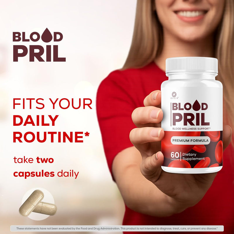 (3 Pack) Blood Pril Capsules - Official BloodPril Pills Advanced Premium Support for Maximum Strength with AllNatural Ingredients Vitamins for Overall Health & Wellness, 180 Capsules for 3 Months