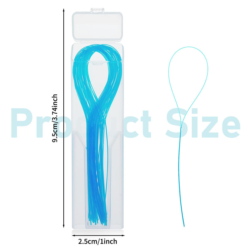 [Australia] - WLLHYF Pack of 100 Dental Floss Threaders, Biodegradable Threader Multifunctional Nylon Loop Design for Your Teeth Deep Clean Dental Floss for Braces, Bridges and Implants (Blue+Green) Blue+Green 