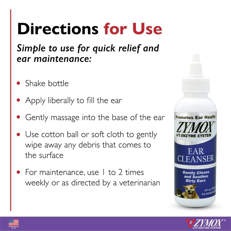 Zymox Enzymatic Ear Wipes, Ear Cleanser, & Otic Plus Ear Solution Hydrocortisone Free for Dogs and Cats - Product Bundle - for Dirty, Waxy, Smelly Ears and to Soothe Ear Infections - PawsPlanet Australia