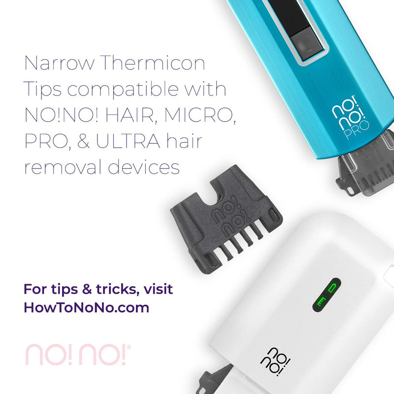 [Australia] - no!no! Thermicon Narrow Tip Refill Pack - Hair Removal for Women - Flawless Replacement Heads Attach to Device for a Smooth Hairless Face, Underarm, & Bikini Area 1 Count (Pack of 1) 