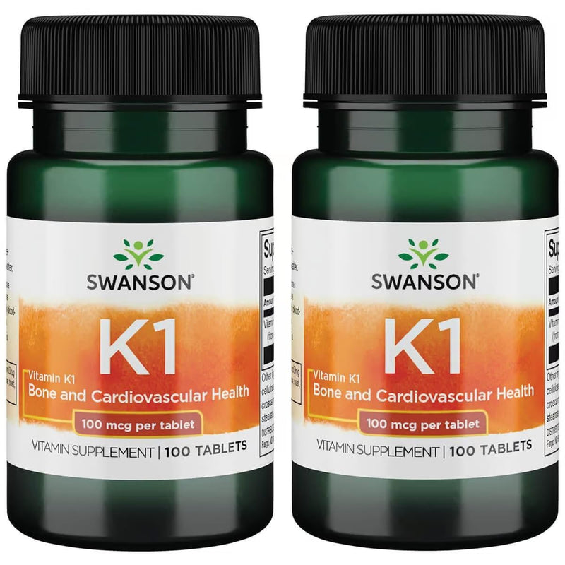 [Australia] - Swanson Vitamin K-1 100 mcg 100 Tabs (2 Pack) 