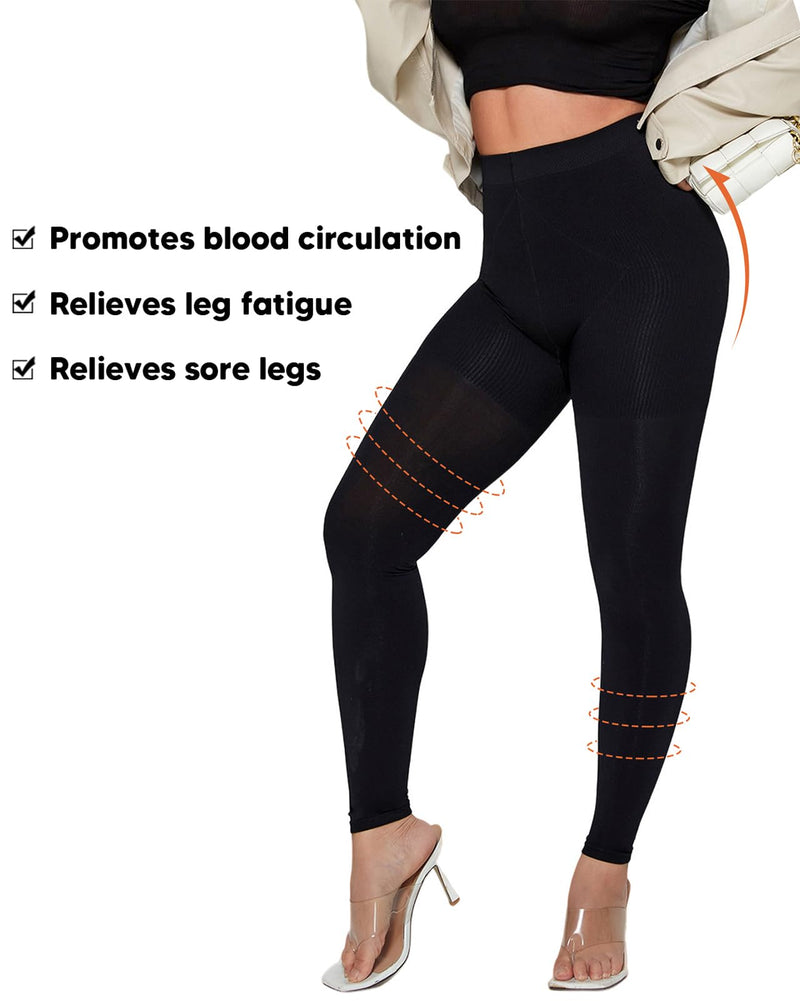 [Australia] - 8-15mmHg Medical Compression Pantyhose for Women Graduated Support Hose Leggings Tight for Varicose Veins Large-X-Large Black 