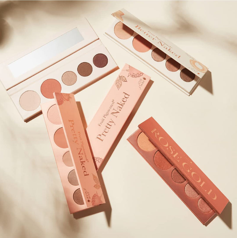 [Australia] - 100% PURE Pretty Naked Makeup Palette All in One Compact 3 Eyeshadow, Blush, Face Highlighter, Fruit Pigmented Natural Nude, Neutral Looks for All Skin Types - Vegan (Soft, Neutral Tones) 