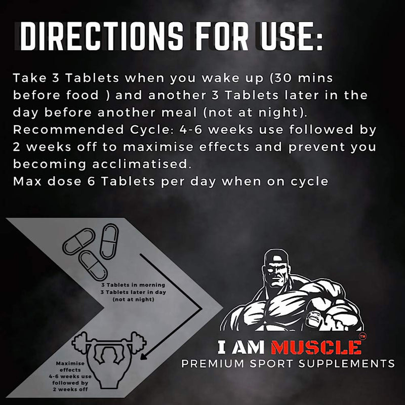 T-Booster Intense Supplement, Increase Testosterone Levels, and Performance, 180 Tablets, Vegetarian and Vegan