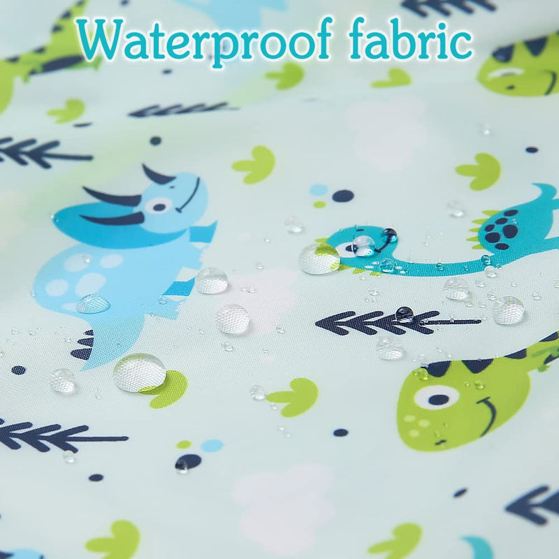 [Australia] - Baby bibs Waterproof Toddler bib - Feeding bib with Pocket for Infant Boy Girl Washable 6-36M Color19 4pack 
