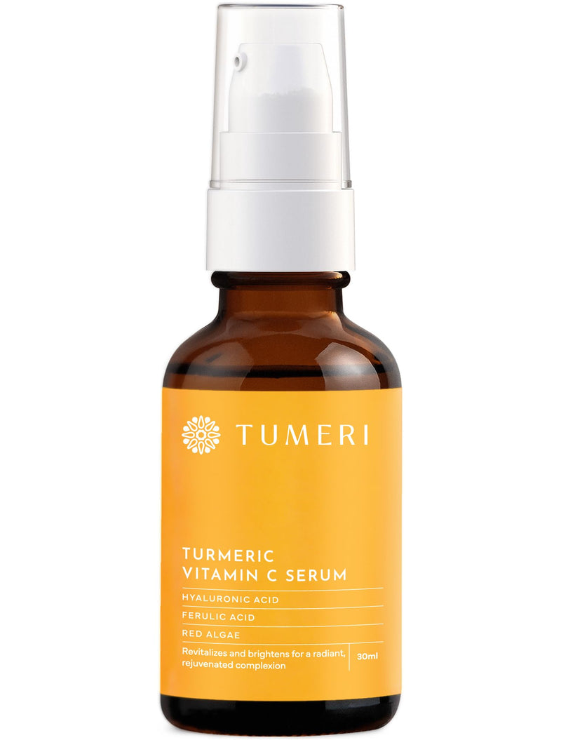 TUMERI Turmeric Vitamin C Face Serum – Facial Skin Care Vitamin C and Turmeric Serum for Dark Spots and Dark Circles – With Vitamin C + E and Ferulic Acid – 1 Fl oz