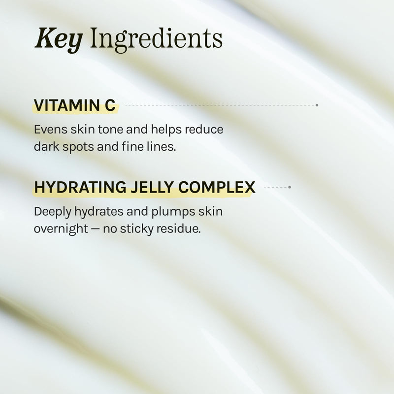 The Crème Shop Korean Skincare | Overnight Gel Mask for Moisturizing and Hydrating, Anti-Aging, Relief facial skin care - 2.36 oz (Vitamin C) 2.36 Ounce (Pack of 1)