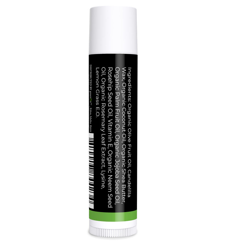 GreenIVe Hemp Lip Balm Vegan Hemp Seed Oil Omegas 3 6 Vitamin E L-Lysine Hydrating Handcrafted Natural Lip Care Chap Stick Moisturizing Balm for Dry Lips Cracked Lips Sensitive Lips (1) 1