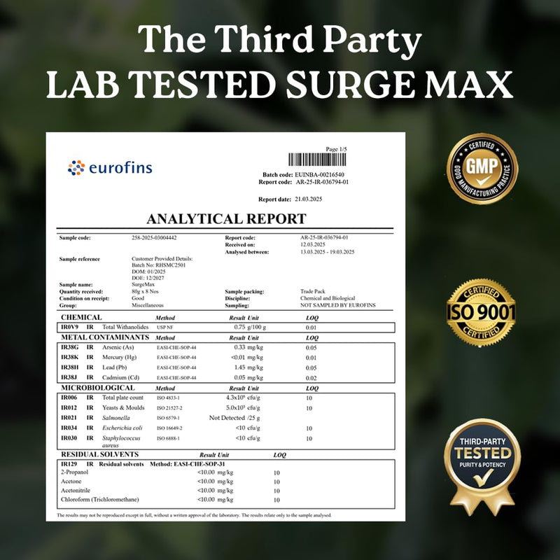 [Australia] - Mars Surgemax Natural Capsules with Shilajit & Safed Musli | Supports Energy, Strength & Immunity | for Active Lifestyle | 60 Capsules | Pack of 1 60 Count (Pack of 1) 