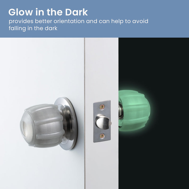 [Australia] - Glow in The Dark Knob and Handle Cover Set - 4 pieces each - Arthritis and Senior Living Aids - Better Grip, no more static and orientation at night time Knob Cover 