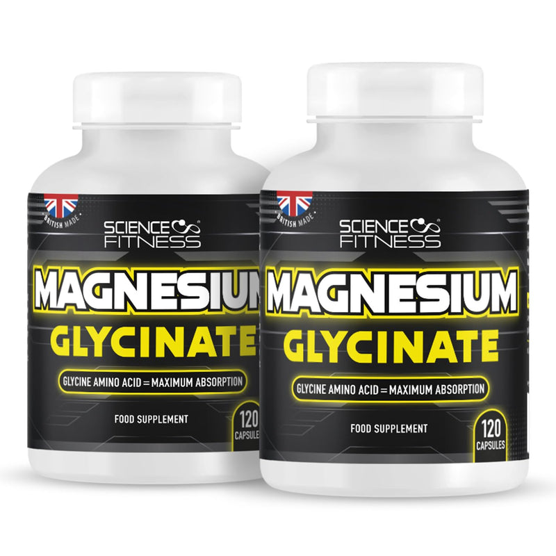 Magnesium Glycinate Supplement, 240 Capsules of Magnesium Bisglycinate, Maximum Absorption,1500mg per Serving, Made in the UK-Science Fitness 240 count (Pack of 1)