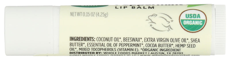 365 by Whole Foods Market, Organic Lip Balm, Peppermint, 0.15 Ounce 0.15 Ounce (Pack of 1)