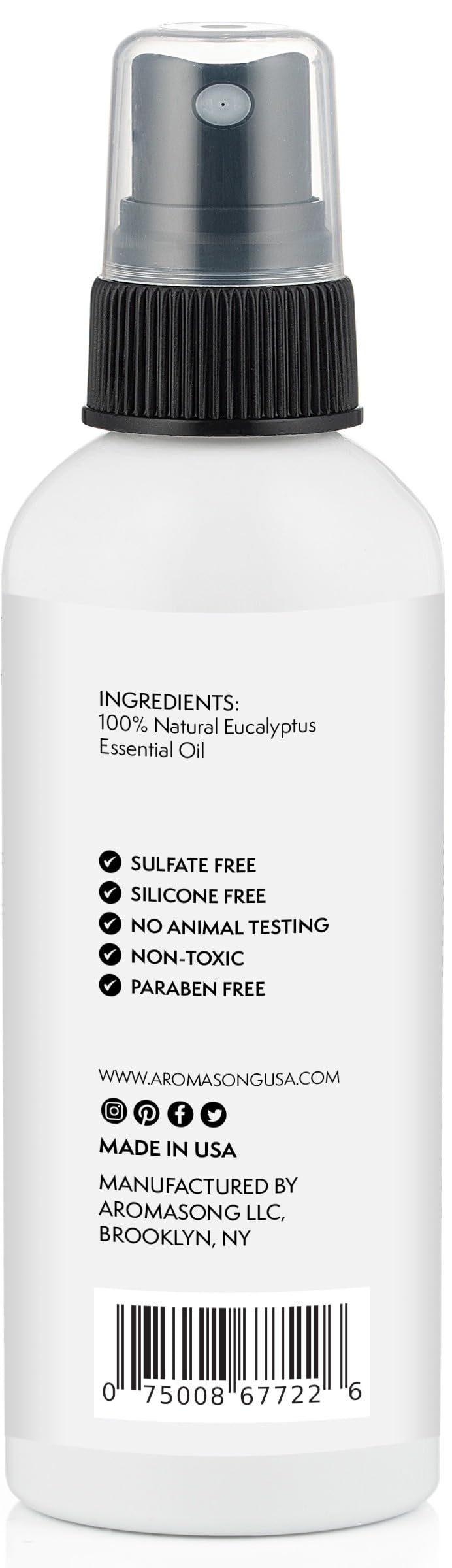 Aromasong Eucalyptus Shower Spray Aromatherapy (Pack of 2) – 100% Natural Eucalyptus Essential Oil Mist for Shower – Made in USA – Sinus Relief & Spa-Like Steam, 4 fl oz 4 Fl Oz (Pack of 2)