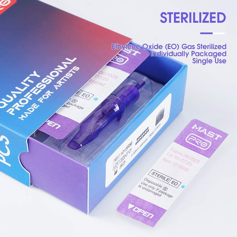 [Australia] - Mast Tattoo Pro Cartridges Needles with Membrane Mixed Sizes Box of 50 Pcs (RL+RS+RM+M1) RL+RS+RM+M1 