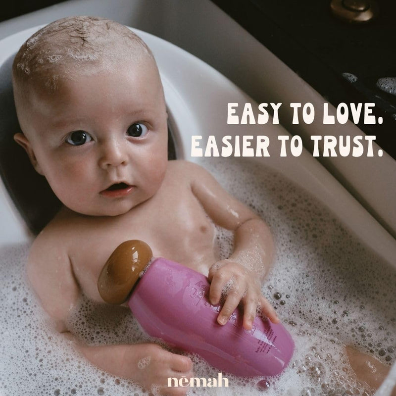 [Australia] - Nemah Soothing Baby Bath Essentials - Baby Soap And Shampoo 2-in-1, Cleansing & Nourishing Baby Wash with Activera Aloe Vera, Actismart Chamomile & Jojoba Oil, Vegan, Gluten-Free 