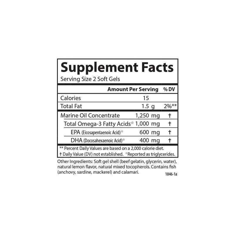 Carlson Maximum Omega Minis, 1000 mg, Omega-3s, Lemon, 120 Mini Softgels | Norwegian; Wild Caught; Sustainably Sourced 120 Count (Pack of 1)