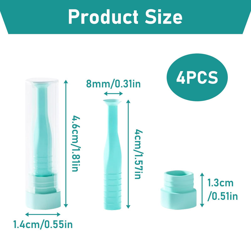[Australia] - Pack of 4 contact lens insertion aids, contact lens remover, contact lens sucker, silicone base, transparent case, for soft and hard lenses, for safe, hygienic lens management on the go 