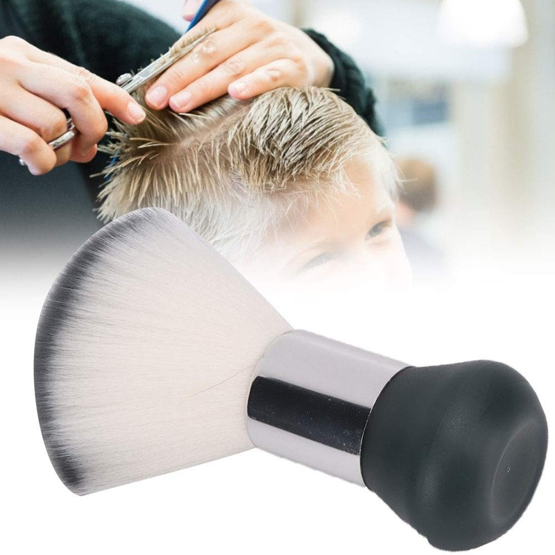 Professional Neck Duster Brush, Ultra Soft Barber Hair Sweep Brush Broken Hair Cleaning Brush Neck Face Brush Hairbrush Hair Styling Tool(Gray)