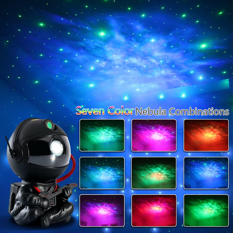 [Australia] - Galaxy Projector, Astronaut Star Projector, Kids Night Light for Bedroom, Adult Playroom,Ceiling, Room Decoration Black 
