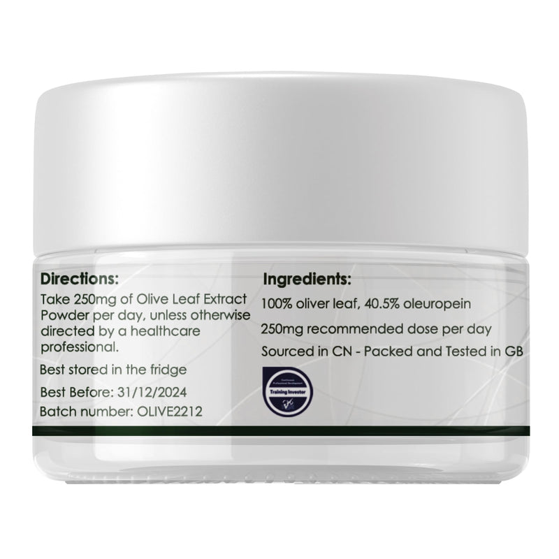 Oleuropein an Antioxidant Polyphenol from Olive Leaves Oil - 40.5% Olives Leaf Extract, Natural Olive Leaf Powder - Vegan & Non-GMO - 50g
