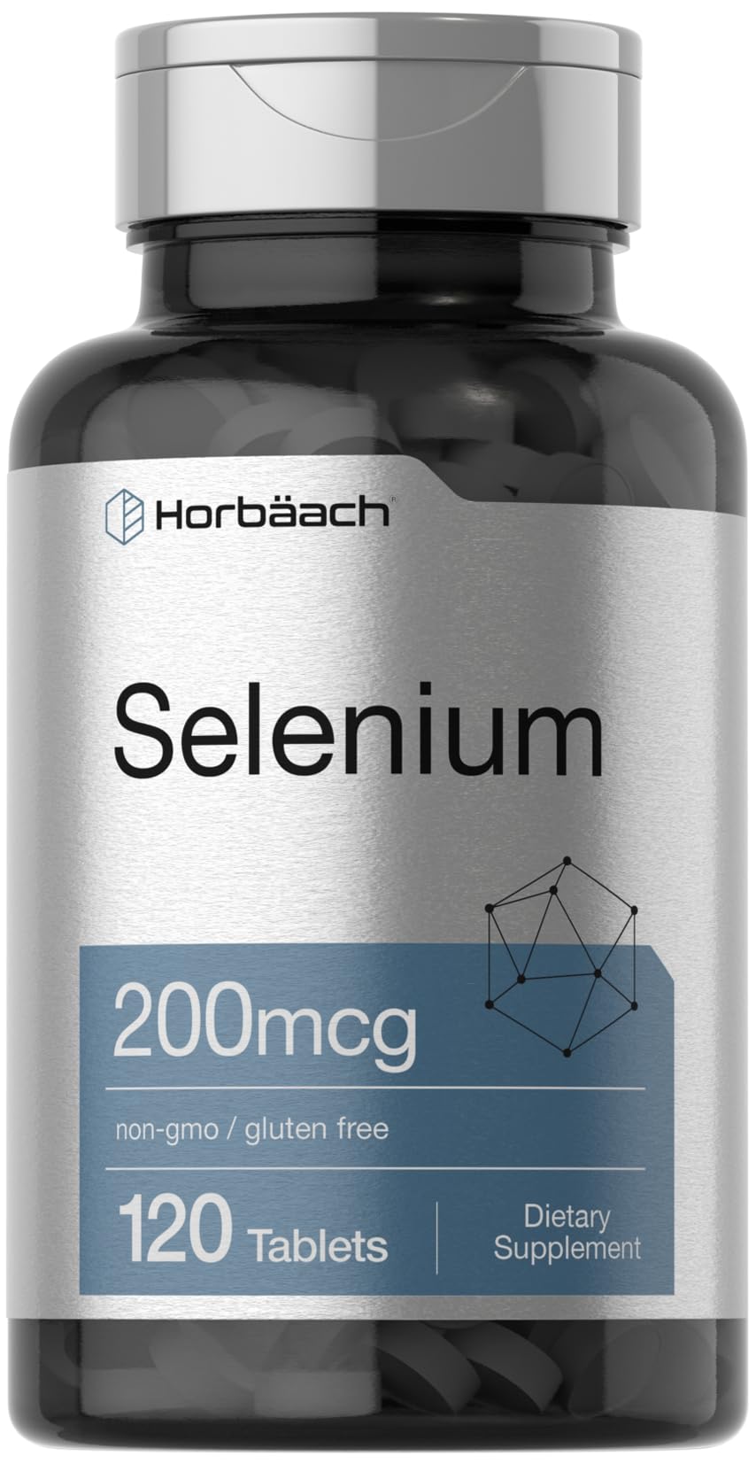 Selenium Supplement | 200mcg | 120 Tablets | Non-GMO and Gluten Free | by Horbaach