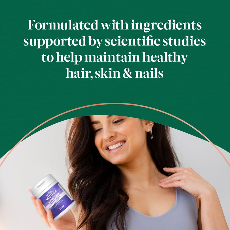 Nature's Best Multi-Max Multivitamin for Hair, Skin & Nails - with Biotin, Selenium & Zinc - Triple Action Support - UK Made - 60 Tablets (2 Months' Supply) 60 count (Pack of 1)