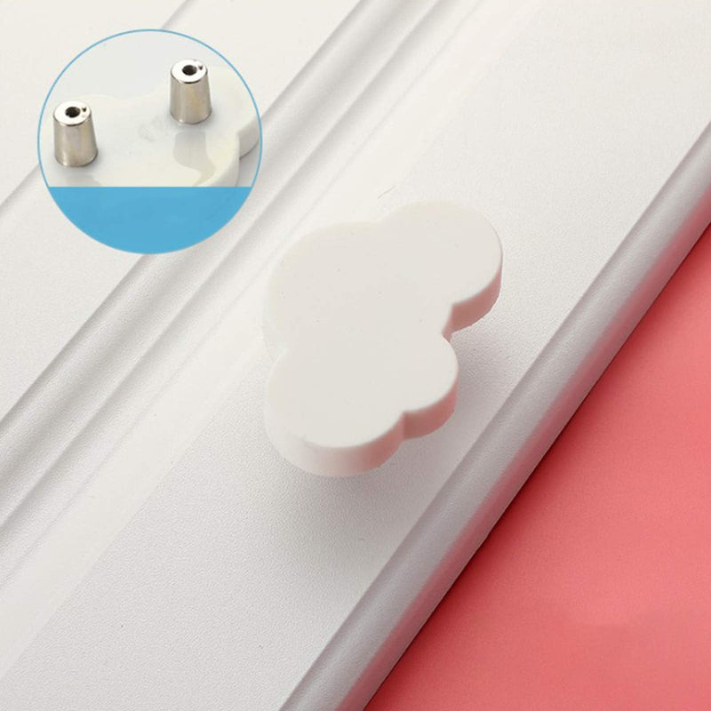 [Australia] - Kids Door Knobs Cartoon Dresser Knobs Rubber White Cloud Cartoon Door Knob 2.09x1.22 (Lxw) Cute Cabinet Pulls for Kids' Room Cabinets, Doors, Dresser and Closets Pack of 8 2.09x1.22" (LxW) 